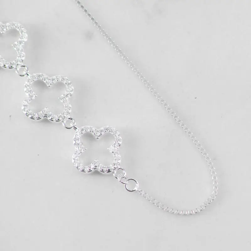 PULSERA SILUETA TRÉBOL X3 21 CM