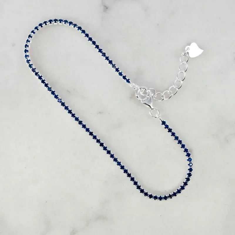 PULSERA TENIS TOPACIO AZUL